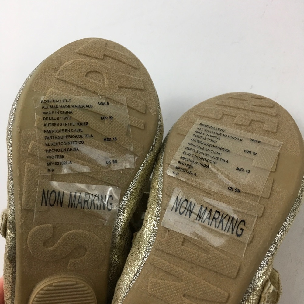 New Stuart Weitzman Rose Gold Mary Jane Ballet Flats Size 6 - Picture 3 of 7